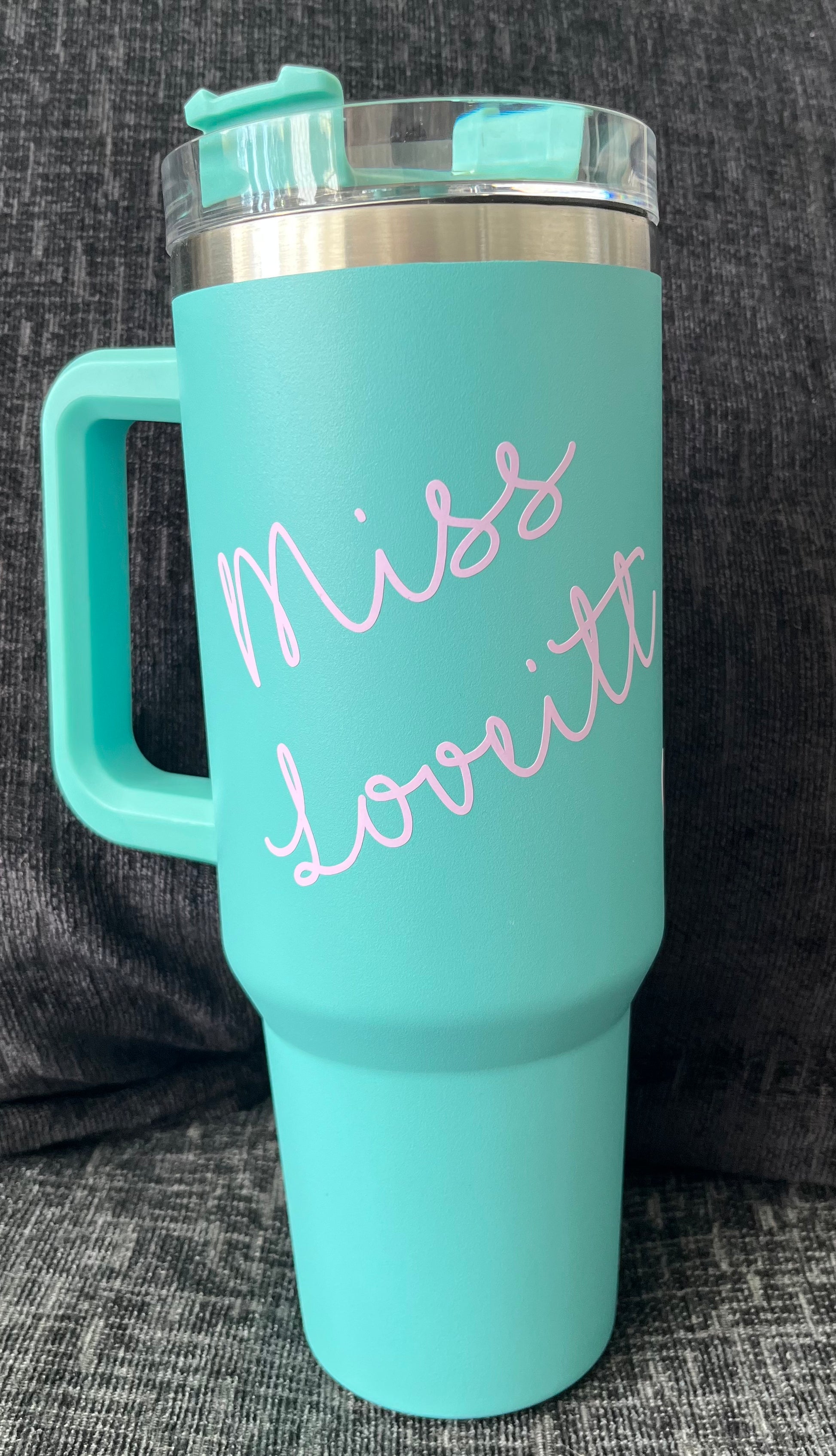 LouisG 40 OZ Travel Tumbler with Handle - Teal